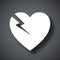 Vector break heart icon