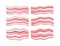 Vector breakfast icons of fresh bacon slices