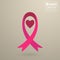 Vector Breast cancer awareness pink ribbon