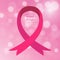 Vector Breast cancer awareness pink ribbon