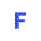 Vector Brick Logo Letter F