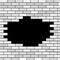 Vector Brick Wall with Hole - White