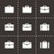 Vector briefcase icon set