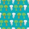 Vector Bright color Legend of the white Elephant with trees pattern background