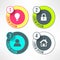 Vector bright infographic circles set in modern