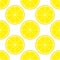 Vector bright lemon slices seamless pattern