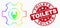 Vector Bright Pixel Repair Options Icon and Distress Toilets Stamp Seal