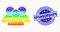 Vector Bright Pixelated User Group Icon and Grunge Sponsorships Seal