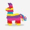 Vector bright striped colorful pinata