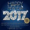 Vector brilliant Happy New Year 2017 greeting card