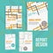 Vector brochure cover design templates with abstract geometric linear connection backgrounds for your business.