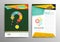 Vector brochure template design business concept question mark.