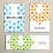 Vector brochures with abstract figures. Design pattern