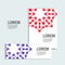 Vector brochures with abstract figures. Design pattern