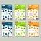 Vector brochures with abstract figures. Design pattern