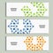 Vector brochures with abstract figures. Design pattern