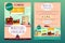 Vector brochures with Montessori kindergarten for children