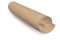 Vector brown realistic paper roll. Medieval rolled parchment