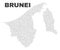 Vector Brunei Map of Dots