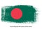 Vector brush stroke on canvas Bangladesh flag
