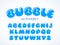 Vector bubble alphabet