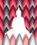 Vector buddha on geometric color background