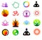 Vector buddhism icons