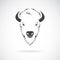 Vector of a buffalo head design on white background. Wild Animal