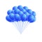 Vector bunch birthday or party blue balloons