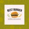 Vector burger and fast food cafe/restaurant/bar logo design on seamless green background.