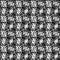 Vector burlap effect grid seamless pattern background. Hessian fiber fabric style checkered black and white backdrop