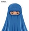 Vector burqa style, beautiful arabic muslim woman in burqa - Ill