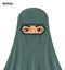 Vector burqa style, beautiful arabic muslim woman in burqa - Ill