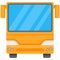 Vector bus illustration city transport icon front view