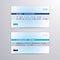 Vector business card with blue and grey line