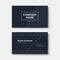 Vector business card design of black minimalistic