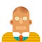 Vector business concept in flat style. Dollars in eyes.