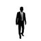 Vector business man black silhouette walk step