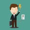 Vector of Businessman charging