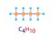 Vector Butane Chemical compound molecular formula C4H10