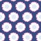 Vector Butterfly Daisy Meadow on Navy Blue seamless pattern background.