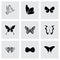 Vector butterfly icon set