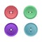 Vector button for clothes in different nice colors handmade fashionflat design