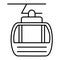 Vector Cable Car Outline Icon Design