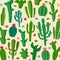 Vector cactus pattern