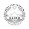 Vector Cairo City Badge, Linear Style