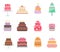 Vector cake collection icons