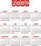 Vector calendar 2009