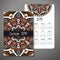 Vector calendar 2017 with decoraive elements. Vector mandala design. Template can be used for web and print design.