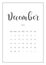 Vector Calendar Planner for December 2024. Handwritten lettering